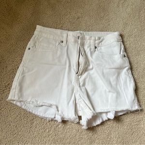 White jean shorts